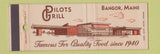 Matchbook Cover - Pilots Grill Bangor ME Full Length