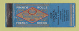 Matchbook Cover - New Imperial Cafe Long Beach CA Taix Bread WEAR