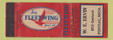 Matchbook Cover - Fleet Wing oil gas WE Ervin Pontiac MI