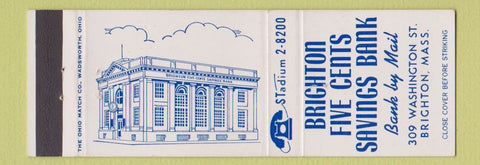 Matchbook Cover - Brighton Five Cents Savings Bank MA