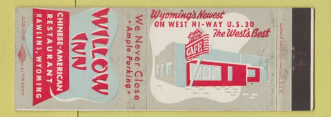 Matchbook Cover - Willow Inn Chinese Restaurant Rawlins WY