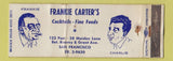 Matchbook Cover - Frankie Carter's Restaurant San Francisco CA WORN Full Length