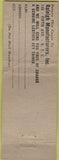 Matchbook Cover - Pace Setter men's Suits Alpine TX WEAR