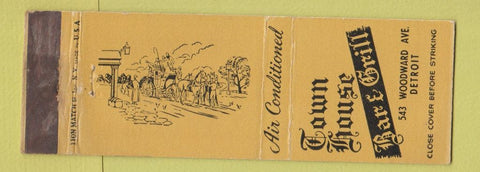 Matchbook Cover - Town House Bar Grill Detroit MI
