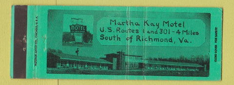 Matchbook Cover - Martha Kay Motel Richmond VA Full Length