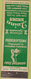 Matchbook Cover - Quinn Drugs NO CITY