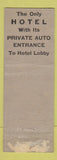 Matchbook Cover - Hart Bros Hotels Rosslyn Los Angeles CA