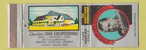 Matchbook Cover - Charlie's Cafe Exceptionale Minneapolis MN