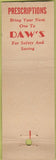 Matchbook Cover - Daw's Cut Rate Drugs Cincinnati? OH