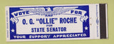 Matchbook Cover - OG Ollie Roche State Senator Election Full Length