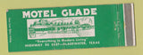 Matchbook Cover - Motel Glade Gladewater TX WEAR Full Length