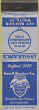 Matchbook Cover - Geo Rucker Co Arlington VA insurance