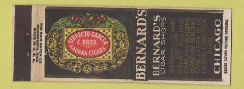 Matchbook Cover - Bernard's Cigar Stores Chicago IL