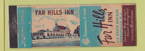 Matchbook Cover - Far Hills Inn Somerville NJ WEAR