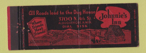 Matchbook Cover - Johnnie's Inn Albuquerque NM WEAR Full Length