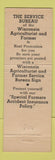 Matchbook Cover - Wisconsin Agriculturist and Farmer Racine WI Full Length