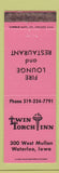 Matchbook Cover - Twin Torch Inn Waterloo IA