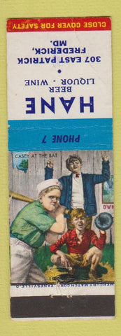 Matchbook Cover - Hane Liquor Beer Frederick MD WEAR