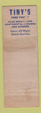 Matchbook Cover - Tiny's Waffle Shop WEAR