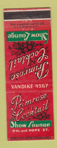 Matchbook Cover - Primrose Cocktail Show Lounge
