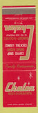 Matchbook Cover - Chalon Restaurants Los Angeles Pasadena CA
