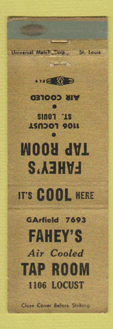 Matchbook Cover - Hfahey's Tap Room St Louis MO