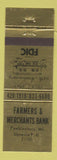 Matchbook Cover - Farmers & Merchants Bank Fowblesburg MD