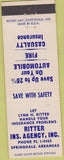 Matchbook Cover - Ritter Insurance Agency Springdale AR