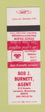 Matchbook Cover - Bob Burnett Insurance State Farm Laramie WY