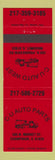 Matchbook Cover - CU Auto Parts Mahomet Champaign IL