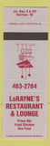 Matchbook Cover - LoRayne's Restaurant Hastings NE