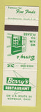Matchbook Cover - Berry's Restaurant Norwalk OH