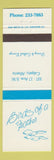 Matchbook Cover - Birds of a Feather Calgary AB