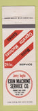Matchbook Cover - Jerry Inglis Coin Machine Vending Boise ID