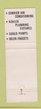 Matchbook Cover - Hughes Plumbing and Heating Harrod OH