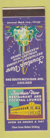 Matchbook Cover - Fountain View Restaurant Chicago IL