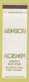 Matchbook Cover - Florsheim Shoes Hilburn's Rome GA