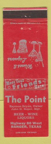 Matchbook Cover - The Point Bar Ranger TX