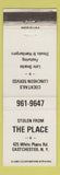 Matchbook Cover - The Place- Eastchester NY WEAR