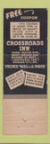 Matchbook Cover - Crossroads Inn Kansas City MO WEAR