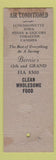 Matchbook Cover - Bernie's Cut Rate Drugs Kansas City MO