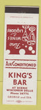 Matchbook Cover - King's Bar Wisconsin Dells WI
