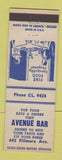 Matchbook Cover - Avenue Bar