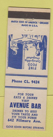 Matchbook Cover - Avenue Bar