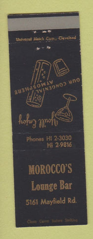 Matchbook Cover - Morocco's Lounge Cleveland OH