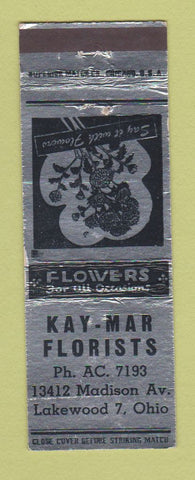 Matchbook Cover - Kay Mar Florists Flowers Lakewood OH