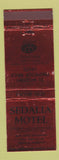Matchbook Cover - Sedalia Motel Sedalia MO