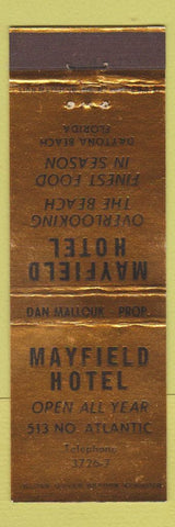 Matchbook Cover - Mayfield Hotel Daytona Beach FL