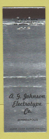 Matchbook Cover - AG Johnson Electrotype Minneapolis MN