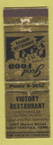 Matchbook Cover - Victory Restaurant Chattanooga TN